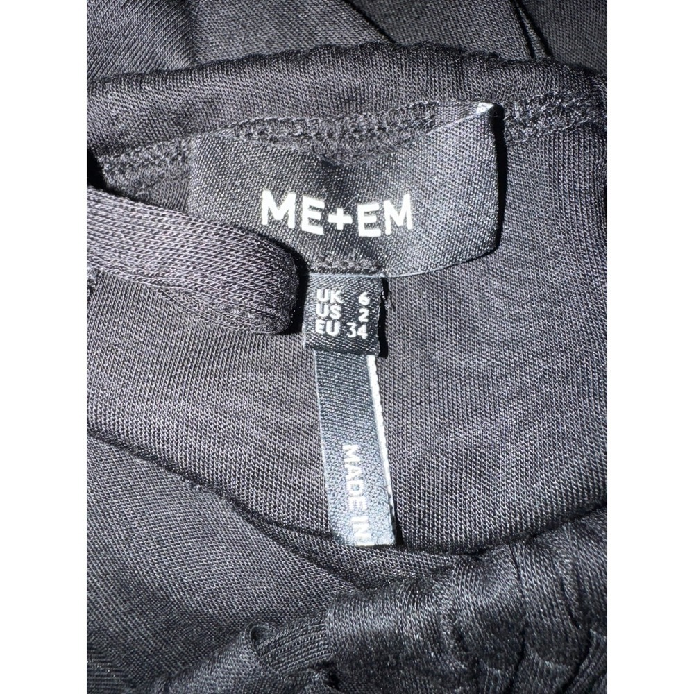ME+EM Interlock Halterneck Maxi Dress Women US 2 Black Lyocell Knit Pockets - Picture 7 of 10